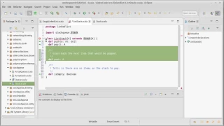 Linked List Based Stack using Scala