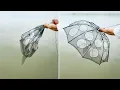 How to Use Foldable Umbrella Fishing Net 2021