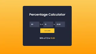 Percentage Calculator Javascript Project For Beginners