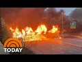 Stretch of I-95 in Connecticut remains closed after fiery crash