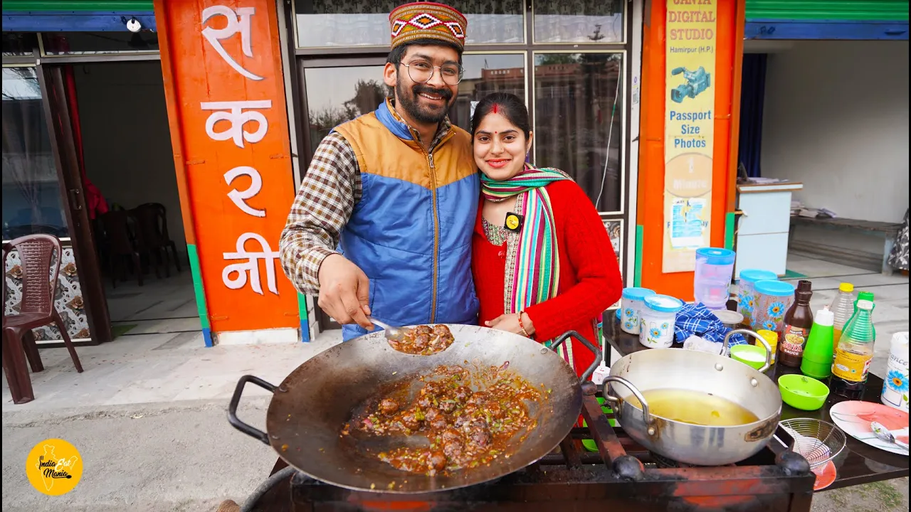 Hamirpur Sweet Couple Selling Restaurant-Style Manchurian Making Rs. 80 Only l Himachal Street Food