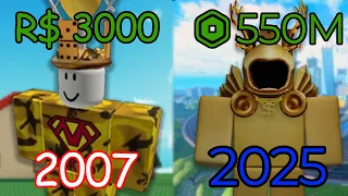 History of The Richest Players on Roblox 2007-2025