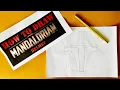 HOW TO DRAW the MANDALORIAN Helmet from Star Wars in 4K POV