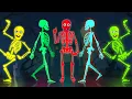 Download Lagu Five Skeletons Dancing On Spooky Bus | Spooky Scary Skeletons Kids Songs @hooplakidz