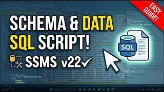 How to Generate SQL Script with Schema and Data in SSMS 22