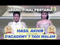 Lagu HASIL AKHIR GRAND FINAL PERTAMA DANGDUT ACADEMY 7 TADI MALAM
