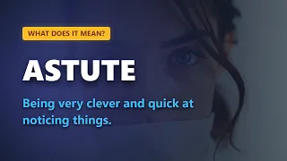 Meaning of astute Simple English Explanation Real Life Examples