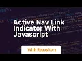 active nav link indicator with javascript