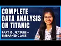 Data Analysis on Titanic Feature - Embarked class Part 16 Python Shambhavi gupta