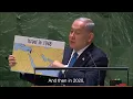 Netanyahu Middle East map with no Palestine at UN General Assembly in Sept 2023