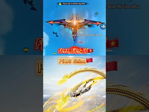 Free Fire // Hành Động Bay Siêu Hùng Của Free Fire VN🇻🇳 Và PUBG China🇨🇳Bên Nào Đẹp Nhất!#bacgau