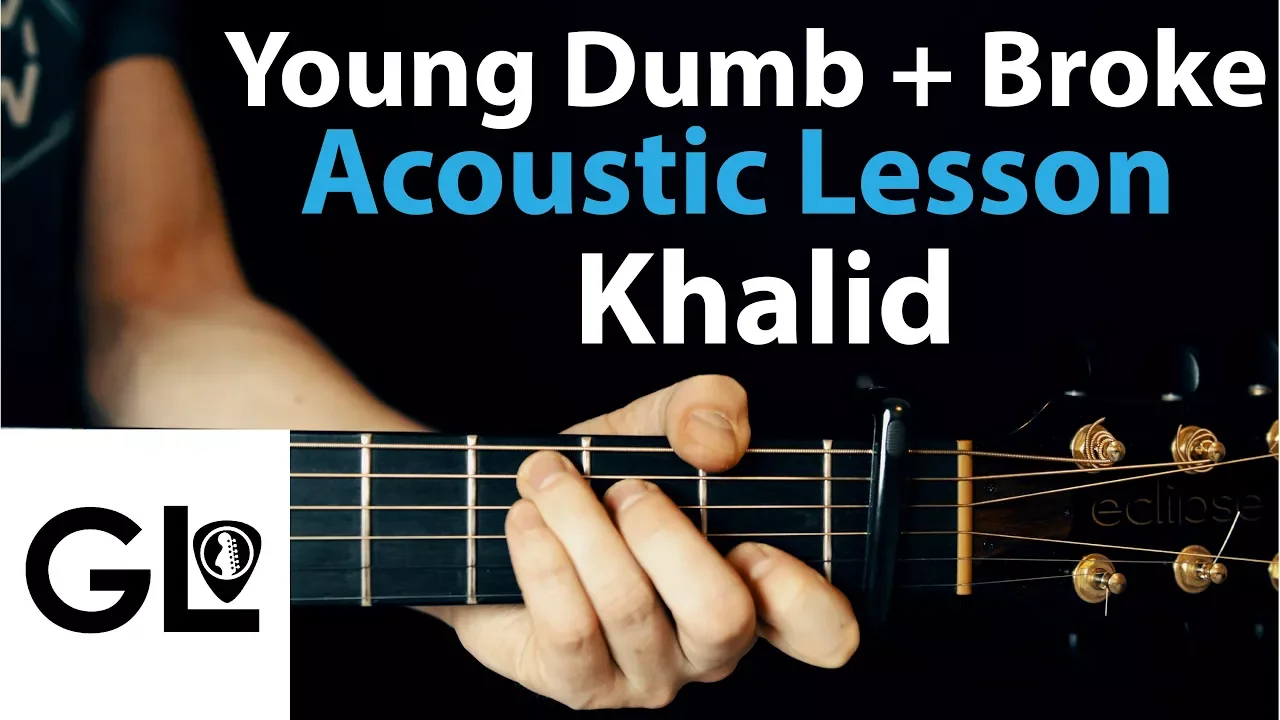 Khalid - Young, dumb and broke: Acoustic Guitar Lesson 🎸