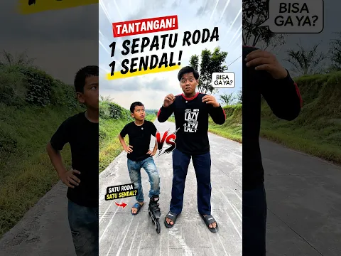 Meluncur Pakai Sebelah Sepatu Roda Dan Sebelah Sandal