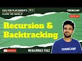 Recursion Backtracking DSA For Placements Basics To Ace It Ep 6 Mohammad Fraz CodeChef
