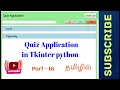 Edit Questions in Quiz Application in tkinter python in Tamil Quiz Application in tkinter