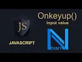 javascript onkeyup input value