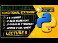 Python Lecture 5 Conditional Statements if else elif nested if Python Full Course 2026