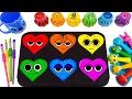 Download Lagu Asmr Video-Making Rainbow Sprunki  Heart Clay \u0026 Mixing Color 6 Slime Sprunki Finger Form Candy ASMR