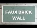 Faux Brick Wall With Joint Compound Less than 100