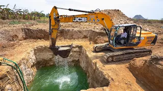 JCB 205 Excavator start New Well Digging to 27 ft good water flow | Jcb video | Excavator