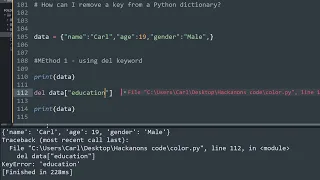 How can I remove a key from a Python dictionary