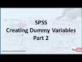 SPSS How to create a set of Dummy Variables - Part 2
