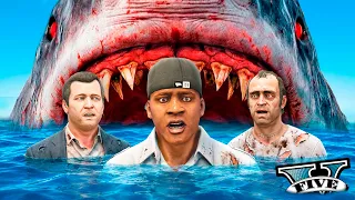 Encontré al MEGALODÓN en GTA 5 🌊🦈 (Película)