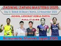 Jadwal Japan Masters 2025 Hari Ini │ Day 3 / Babak 16 Besar │ 4 Wakil Indonesia di Babak 16 Besar │