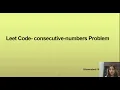 Leet Code SQL Problem 180 Consecutive Numbers