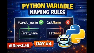 Naming Your Variables the Right Way Python Variable Naming Rules Python Tutorial - Day