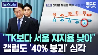 "TK보다 서울 지지율 낮아".. 갤럽도 '40% 붕괴' 심각 [뉴스.zip/MBC뉴스]