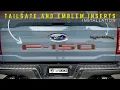 Installing TUFSKINZ Tailgate Letter Inserts and Raptor Emblem Inserts Coupon Code in Description
