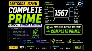 Check Complete Prime by Validating All Prefixes and Suffixes O d n