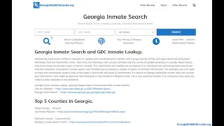 Georgia Inmate Search and GDC Inmate Lookup