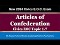 The Articles of Confederation - 1 7 Benchmark Civics EOC 2024