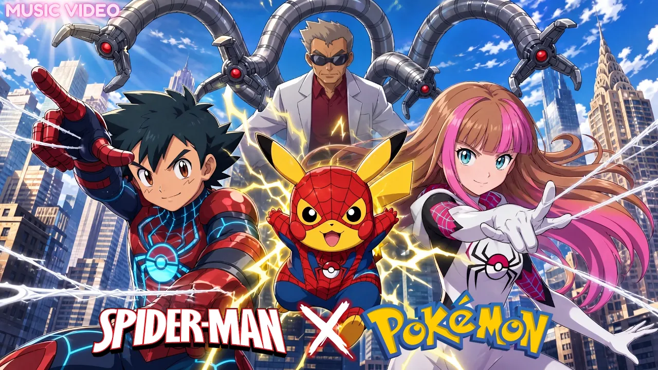 【アニポケ】Pokémon x Spider-Man Crossover: "Power In The Web" (Action AMV) | ELEXYA