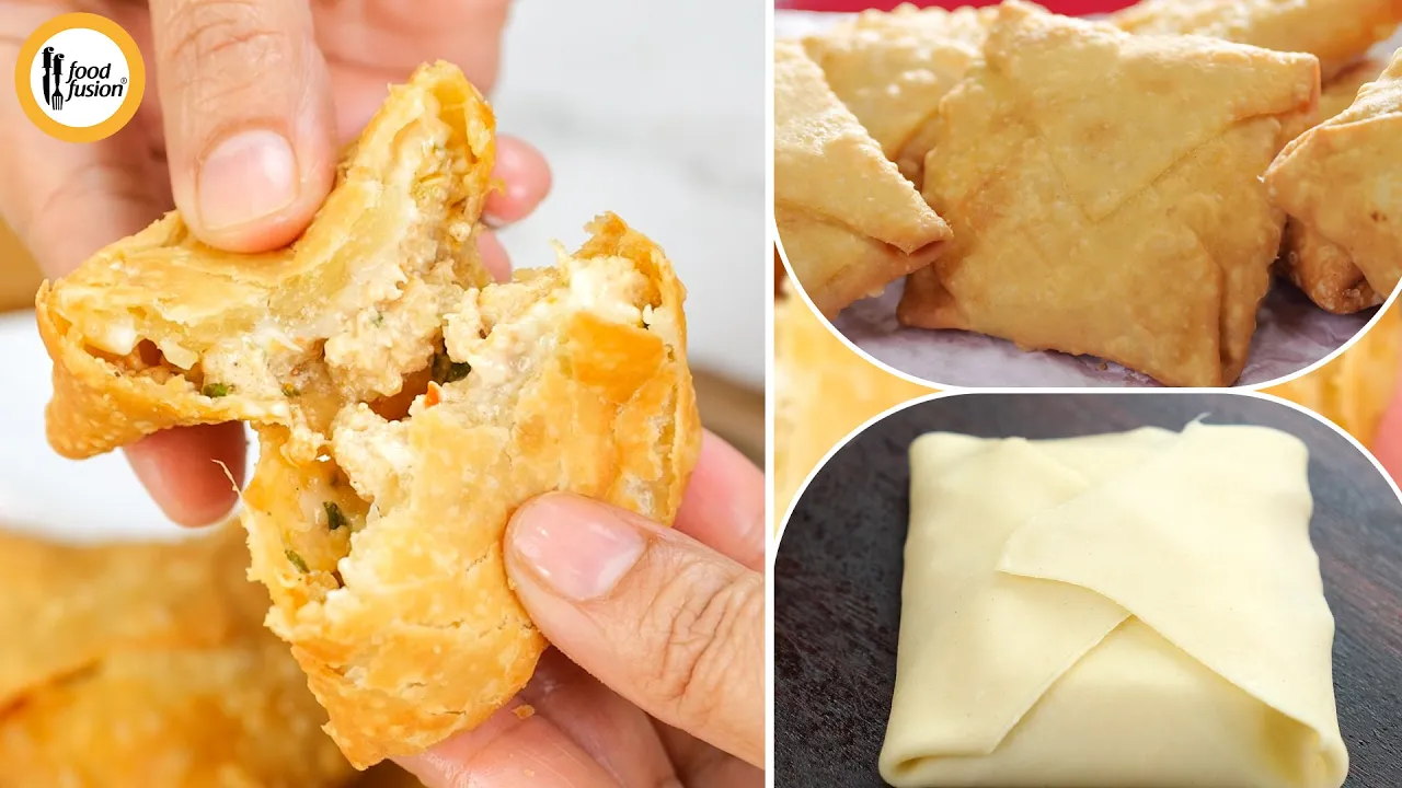 Creamy Chicken Lifafa Samosa  Ramazan Special Make and freeze Recipe by Food Fusion