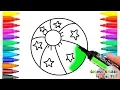 Beach Ball Coloring Page - Learn Colors with Beach Ball Coloring Pages for Kids and Children