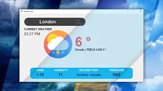 Build a Weather App in Python Weather API Python Tkinter Project