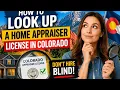 How to look up a home appraiser license in Colorado