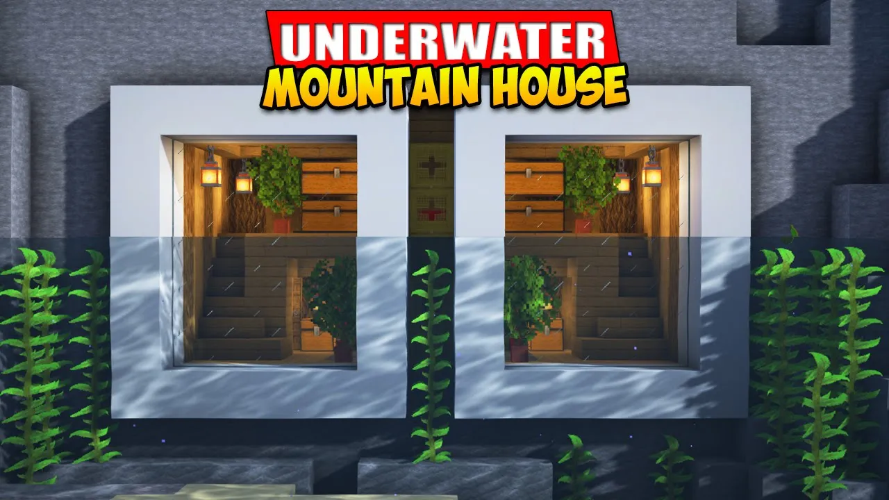 Minecraft Underwater Mountain House Tutorial ????