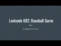 Leetcode 682 Baseball Game