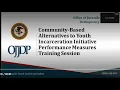 Community-Based Alternatives to Youth Incarceration Initiative Performance Measures Training Session