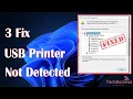 Fix USB Printer Not Detected In Windows 11/10 [3 Methods]