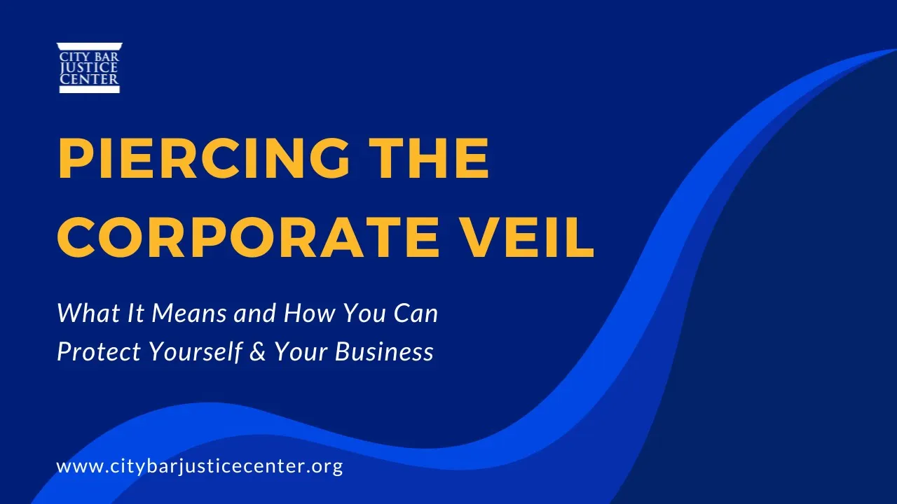 Piercing the Corporate Veil