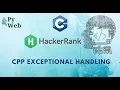 34 CPP Exception Handling C HackerRank Solutions