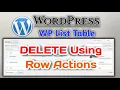 How to Delete Post Data Using Row Action in WP List Table On Wordpress Zeeshan Web