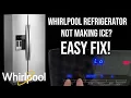 Whirlpool Fridge NOT making ICE EASY FIX Model WRS571CIHZ01 - Side by Side REFRIGERATOR Stainless