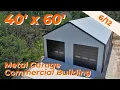 40x60 Red Iron Metal Garage Texas Metal Building Tour WolfSteel Buildings