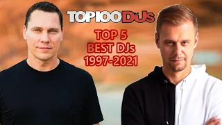 Download TOP 5 BEST DJs 1997-2021 (DJ MAG TOP 100 DJs AWARDS) MP3